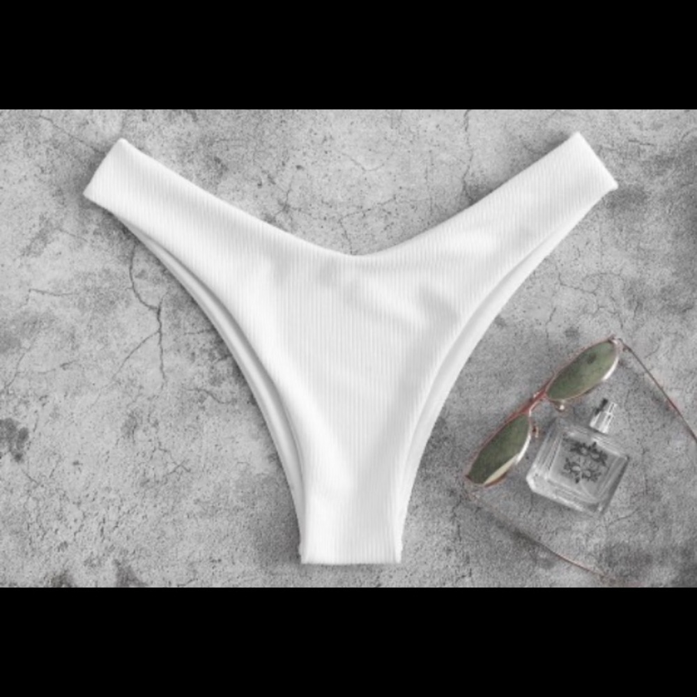 White bikini bottom